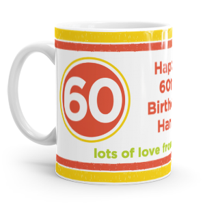 personalised 60th birthday photo upload mug