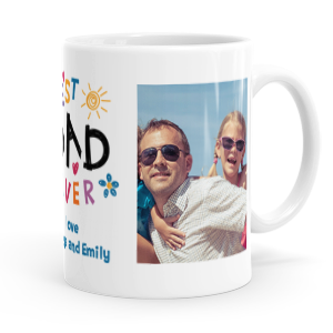 personalised best dad photo upload mug
