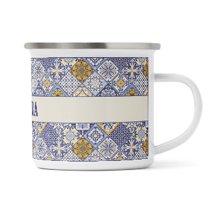 personalised ottoman motif enamel mug