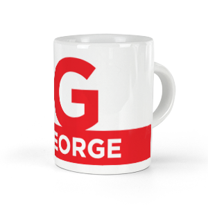 personalised letter g espresso cup