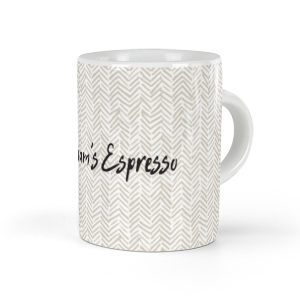personalised herringbone espresso cup