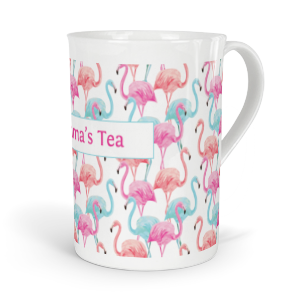 personalised flamingo fine bone china mug