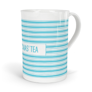 personalised horizontal stripes fine bone china mug