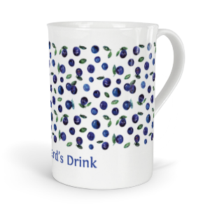 personalised very berry blueberries fine bone china mug