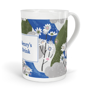 personalised verdant chamomile tea fine bone china mug