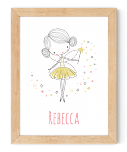 personalised fairy framed wall art