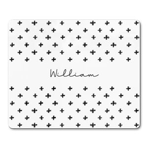 personalised inky doodle cross placemats