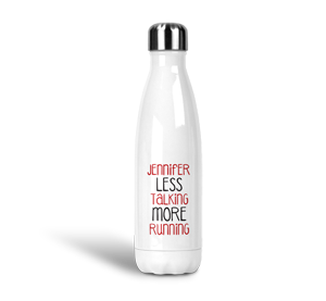 personalised less talking insulated water bottle