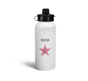 personalised hollywood star sports water bottle
