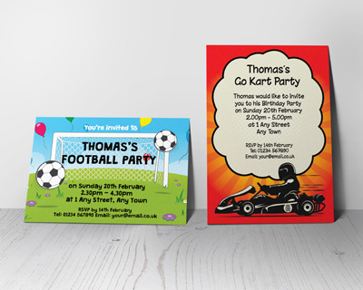 Boys Party Invitations