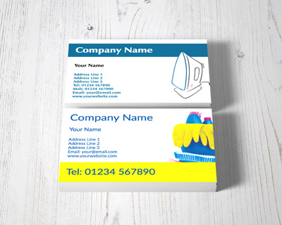 cleaning business cards