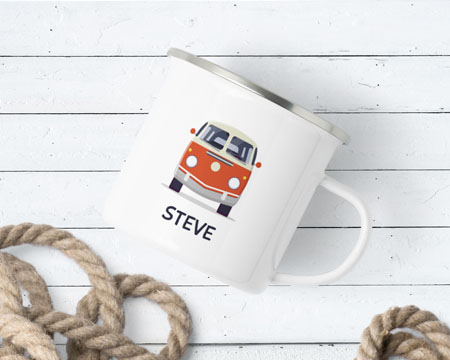 personalised enamel mugs