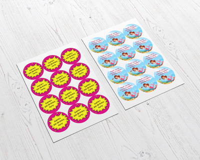 girls party stickers