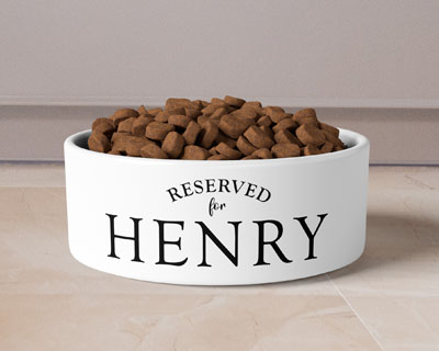 personalised pet bowls