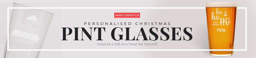 Personalised Christmas Pint Glasses