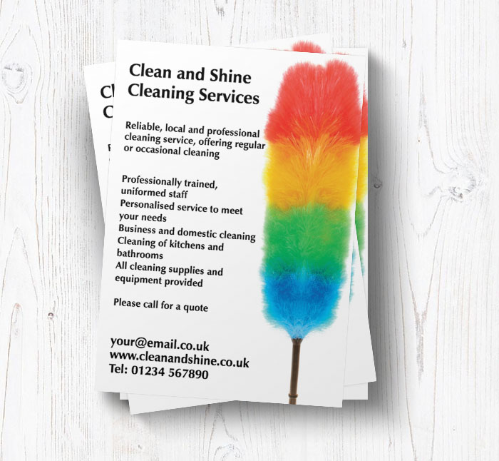 colourful feather duster leaflets