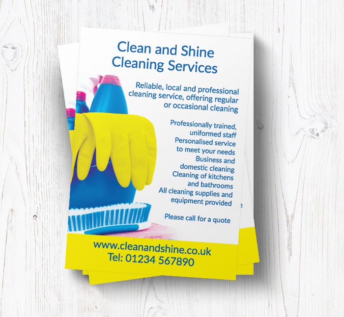 yellow cleaning gloves leaflets