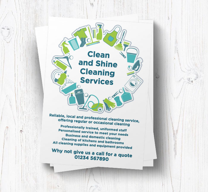 cleaning services leaflets