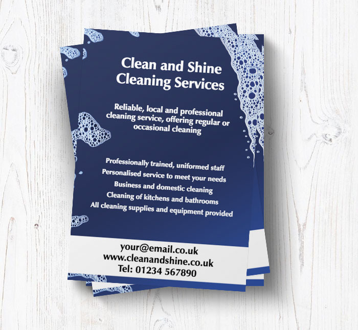 washing bubbles leaflets