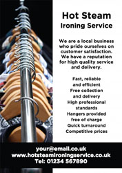 ironing service leaflets