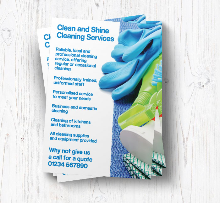 cleaning bottles leaflets