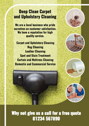 domestic carpet cleaning leaflets