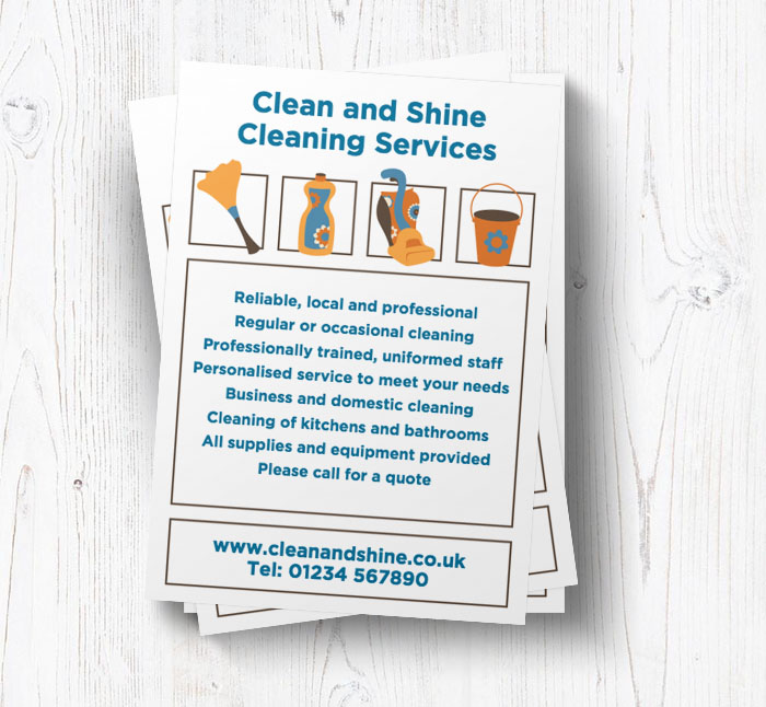 home cleaning leaflets