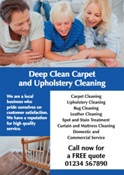 upholstery cleaning leaflets