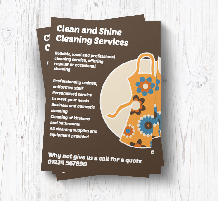 flowery apron leaflets