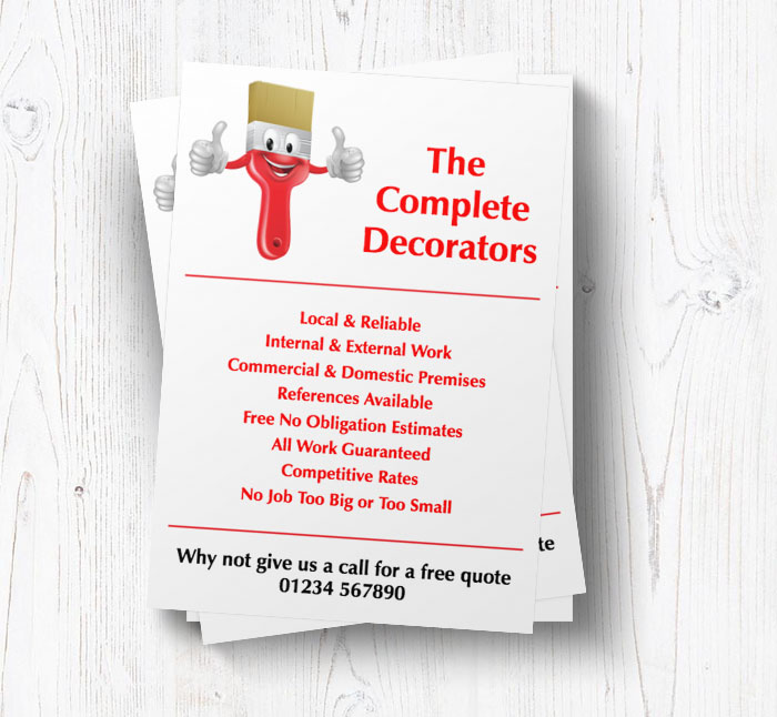 cartoon paintbrush leaflets