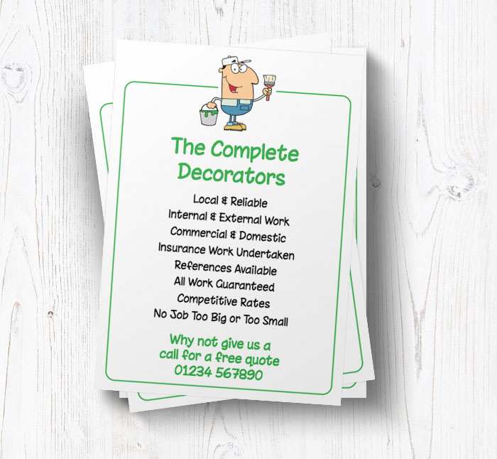 cartoon painter leaflets