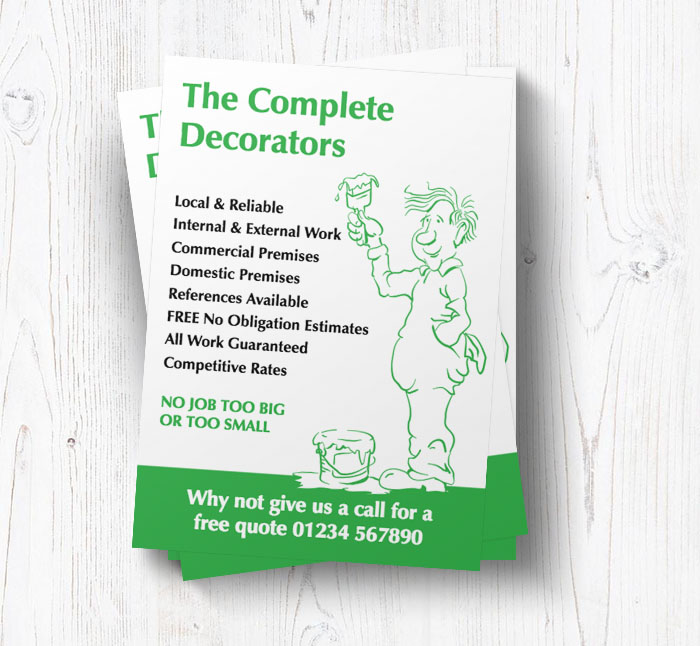 painting man sketch leaflets