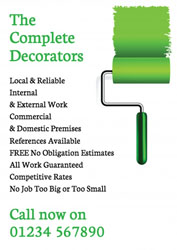 green paint roller leaflets