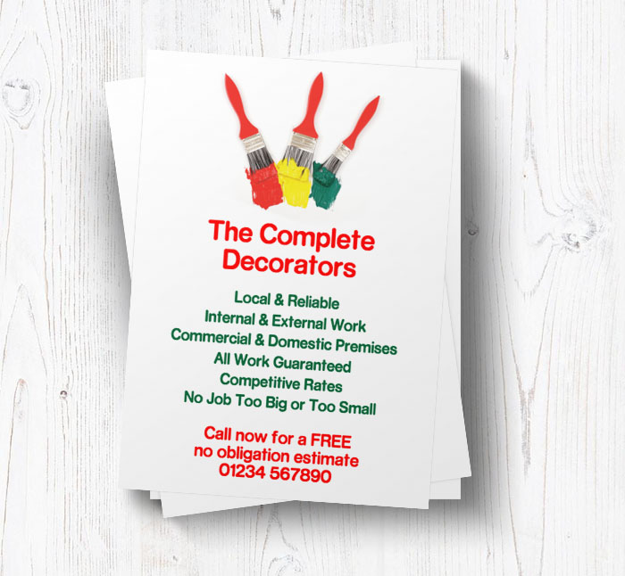 three paintbrushes leaflets