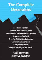 blue paint roller leaflets