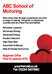 red and black driving leaflets