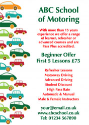 multi coloured cars leaflets