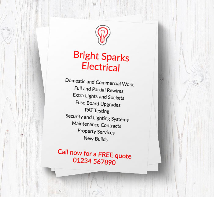 outline light bulb leaflets