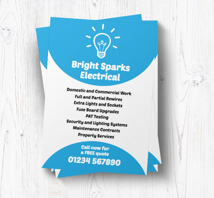 white light bulb on blue leaflets