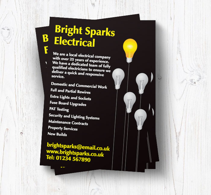 glowing light bulb leaflets