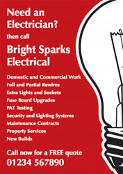 red light bulb leaflets