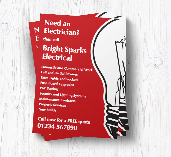 red light bulb leaflets