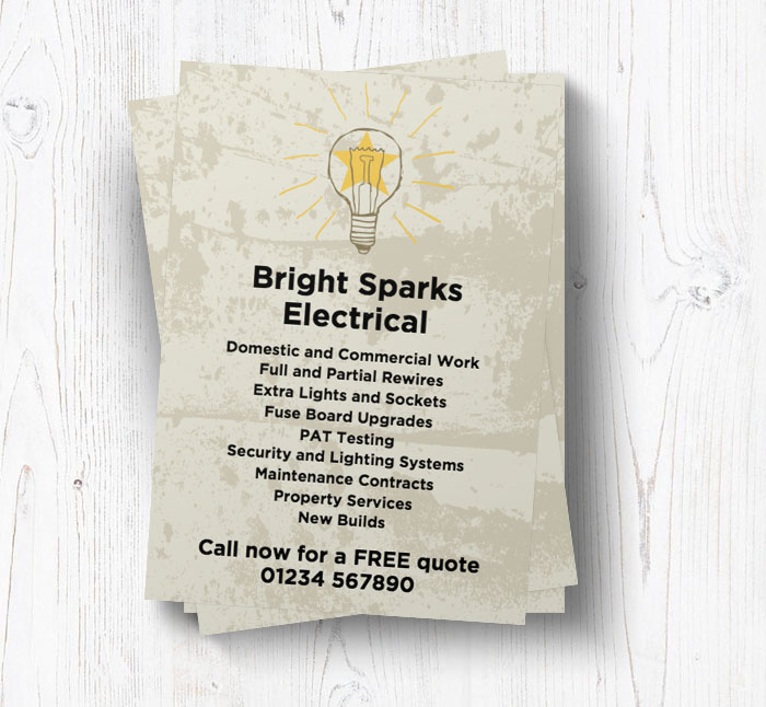 grunge light bulb leaflets