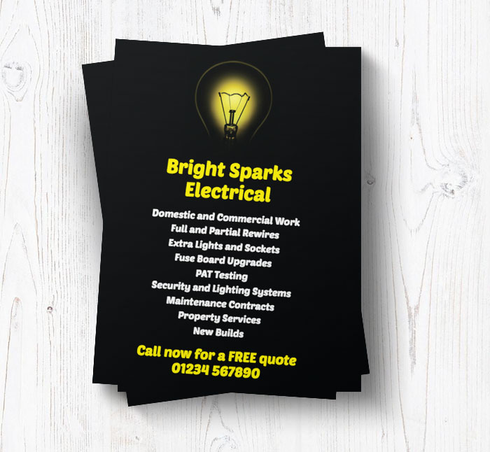 glowing tellow light bulb leaflets