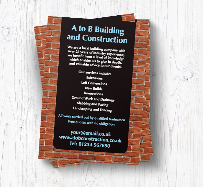 house bricks leaflets
