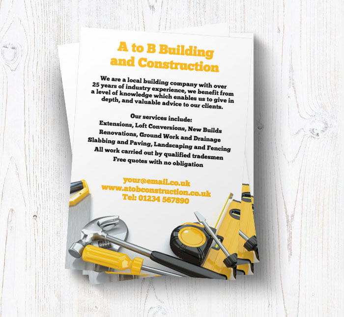 building and construction leaflets