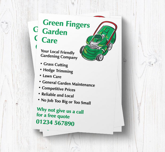 lawnmower sketch leaflets