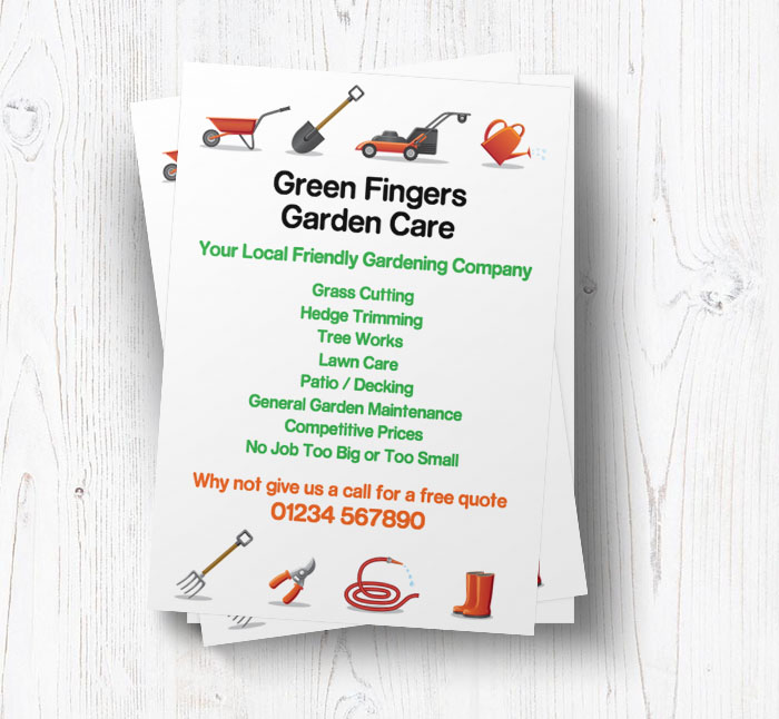 gardening icons leaflets