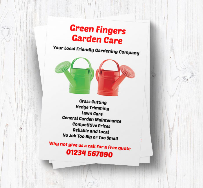 watering cans leaflets