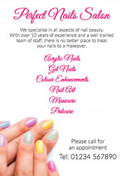 nail salon leaflets
